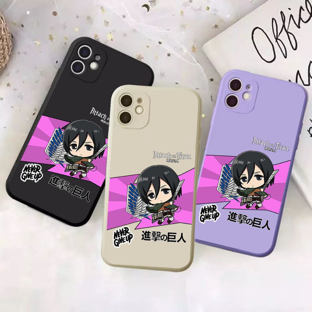 Case MIKASA ATTACK ON TITAN Vivo Y02 Y12 Y12S Y16 Y20 Y20S Y21 Y22 Y35 Y53S Y91C Y91 Y95 Y1S V9 V15 