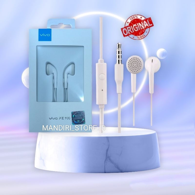 Headset vivo original earphone stereo bass