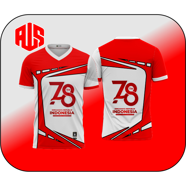 JERSEY PRINTING MERAH PUTIH  TERBARU/MERAH PUTIH JAYA /ATASAN FULLPRINT MERAH PUTIH  TERBARU/JERSEY 