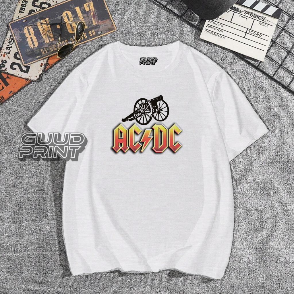 KAOS BAND / KAOS BAND ACDC CANNON / BAJU ACDC / BAJU MUSIK ROCK KUALITAS PREMIUM