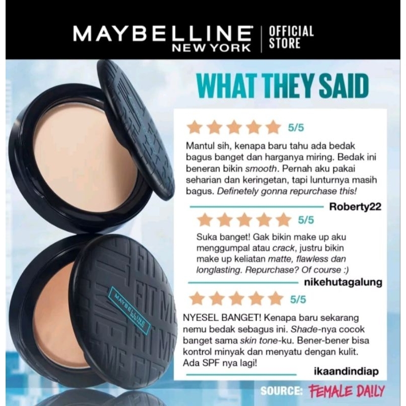 Maybelline Fit Me Matte + Poreless Compact Powder Kemasan Baru