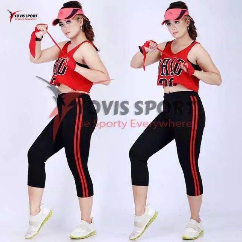 Celana Senam Wanita 3/4 Yovis Sport