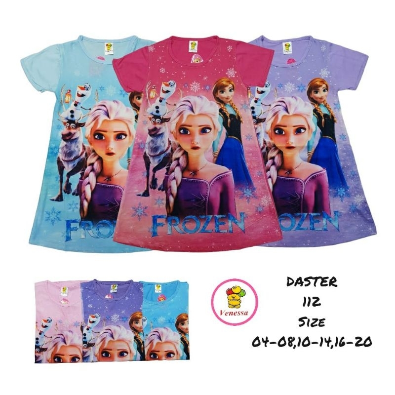 Daster Anak Motif Frozen, Daster Anak terbaru, Daster Anak Perempuan