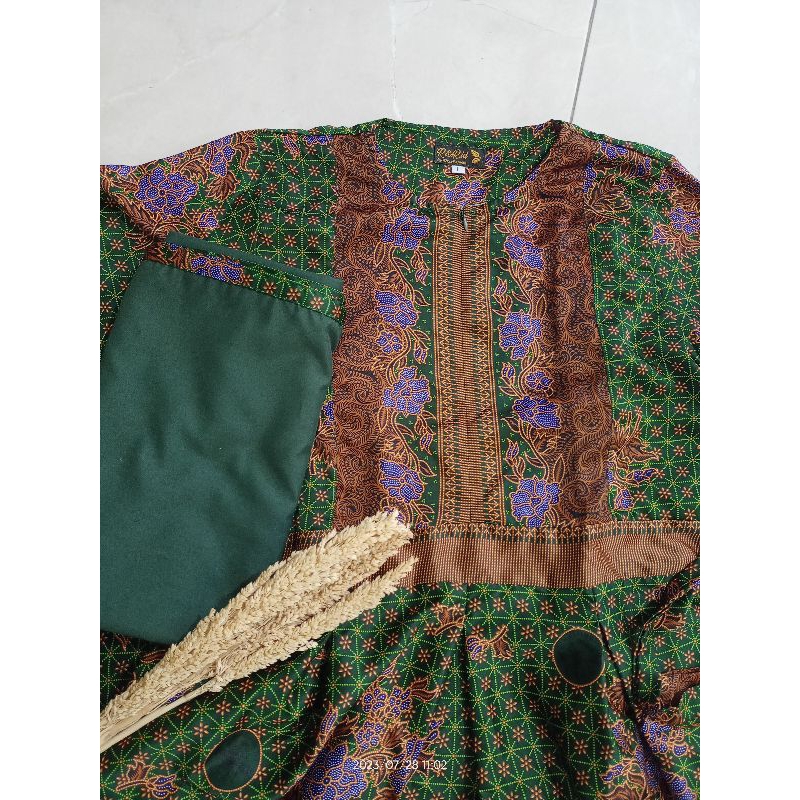 Dress muslimat NU set hijab Nu//muslimat NU semi sutra silky