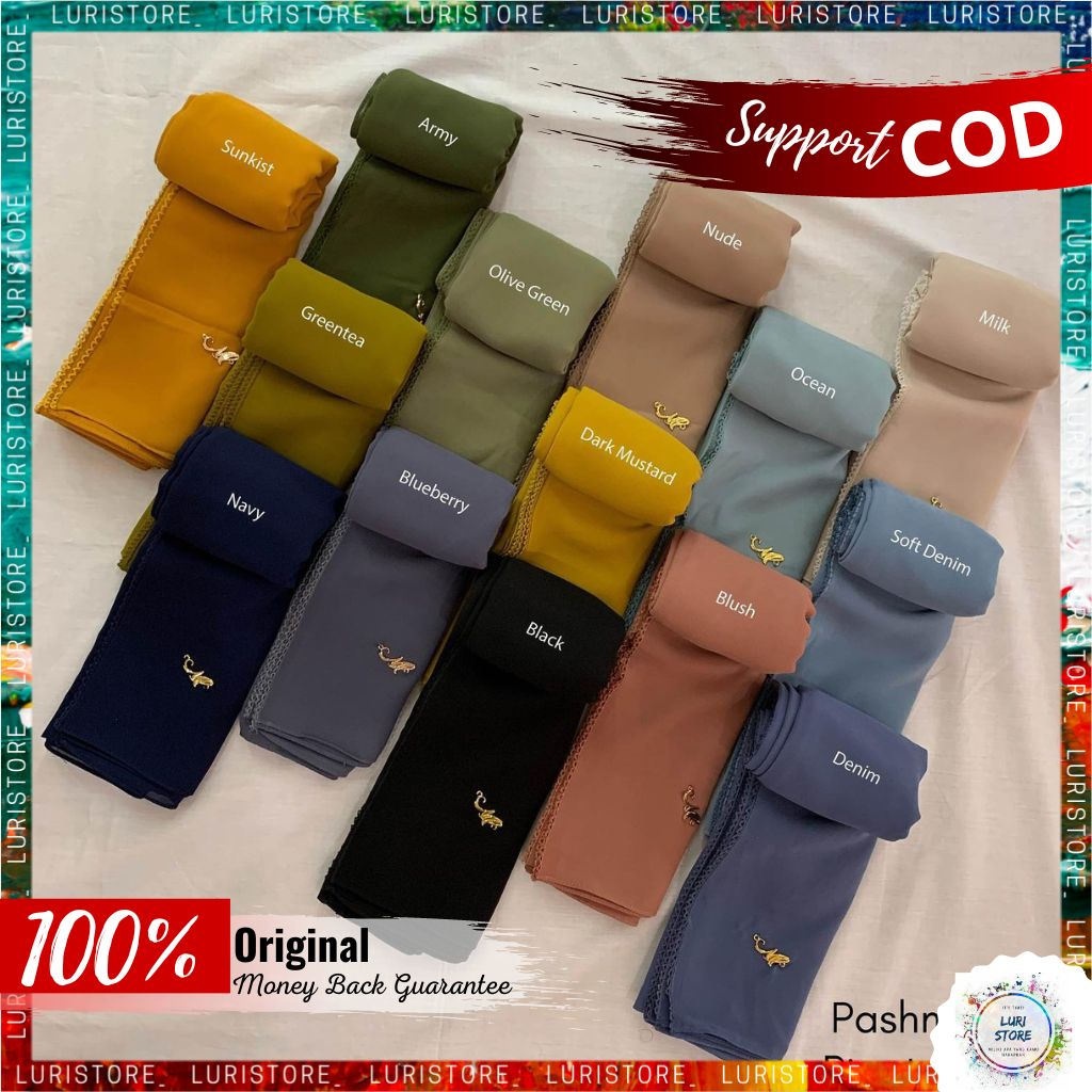 PASHMINA TALI MYLADY ORI  Kerudung Hijab Jilbab Sabyan Diamond Voal Polos MY LADY