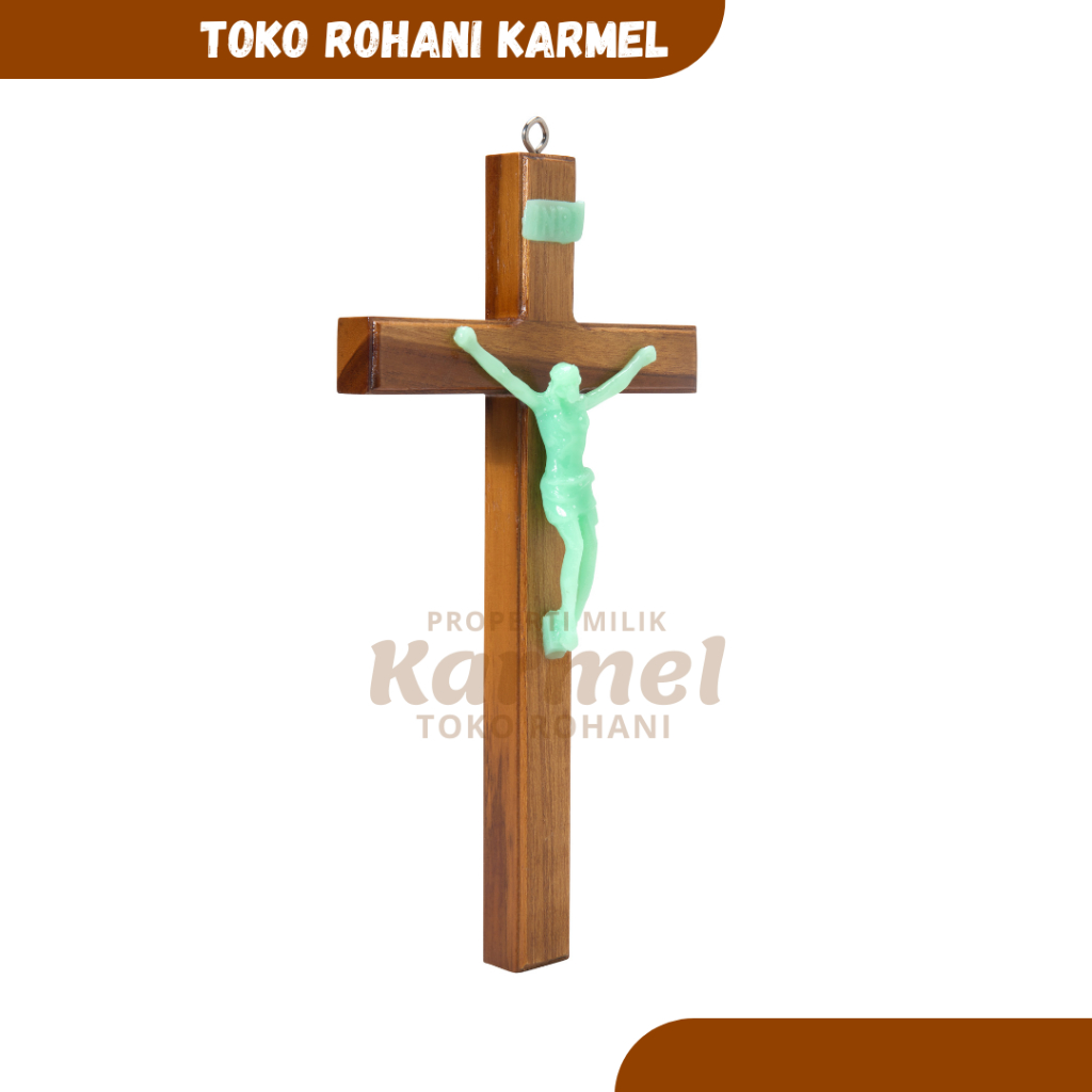 SALIB GANTUNG KORPUS FOSFOR (20-30CM) / SALIB DINDING KATOLIK / SALIB FOSFOR / PAJANGAN DINDING KATO