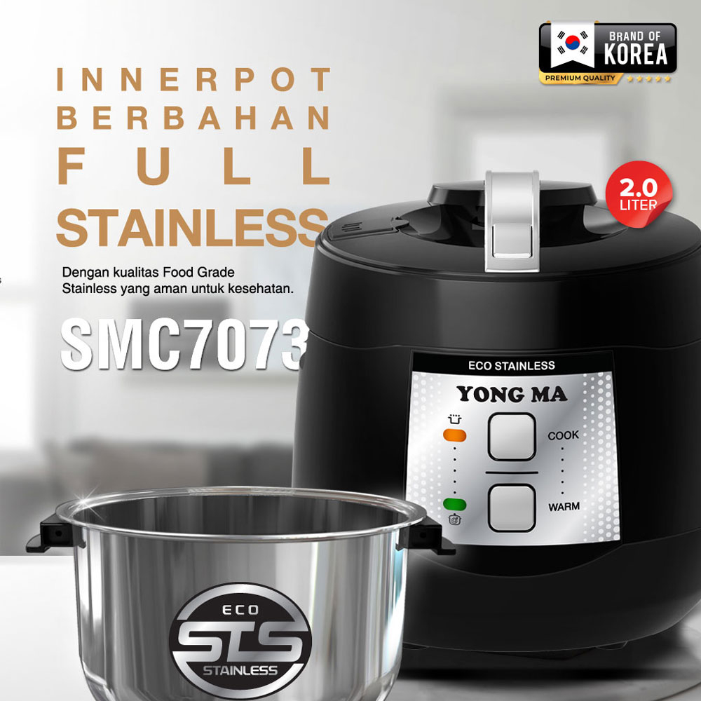 YONGMA SMC 7073 Magic Com Manual 2 Liter Stainless steel