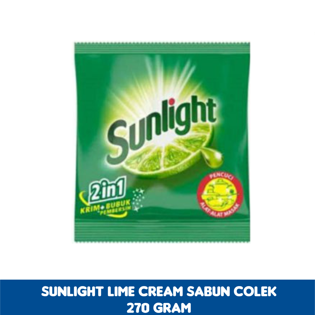 Sunlight Lime Cream Sabun Colek 270 Gram