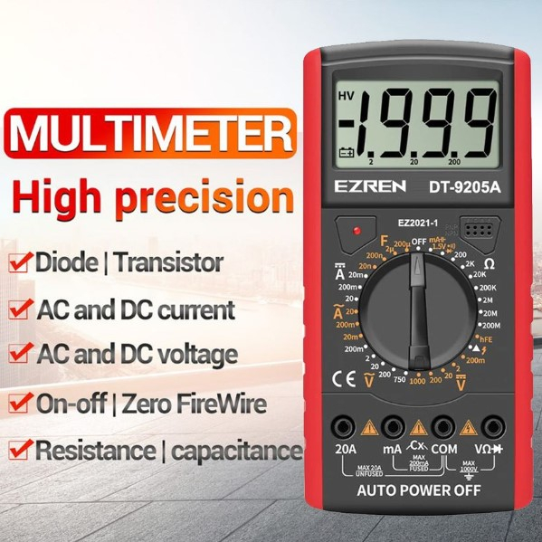 Avometer multimeter multitester digital EZREN DT-9205A
