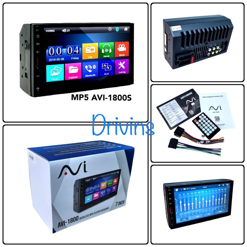 TV MOBIL HEADUNIT DOUBLEDIN MP5 DECKLESS AVI-1800 MIRRORLINK