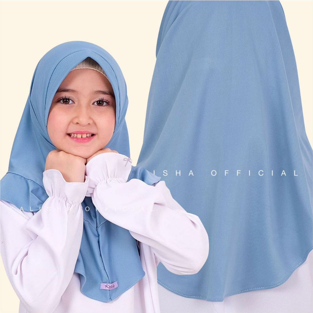 Hijab Anak Perempuan Qinan Usia 3-7 Tahun Kerudung Anak Perempuan Jilbab Anak Jersey Pet Antem