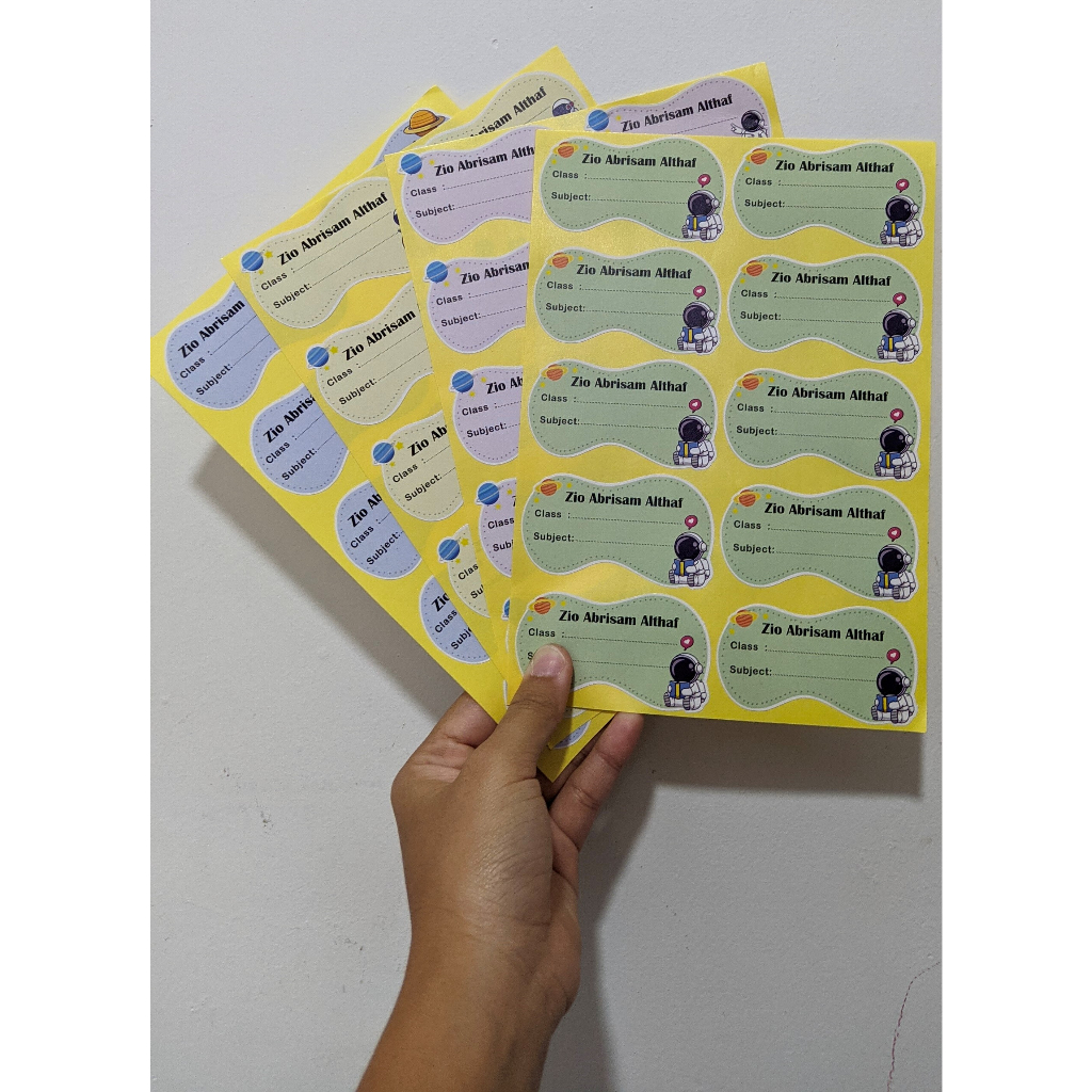 

Paket Stiker Label Buku Anak Bahan Kromo HVS High Quality