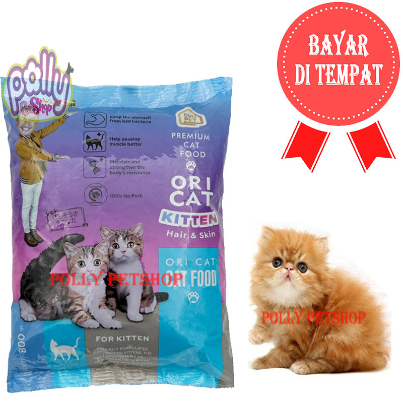 OriCat Makanan Semua Jenis Anak Kucing Kitten Persian Anggora Ori Cat Kitten Kemasan 800gr