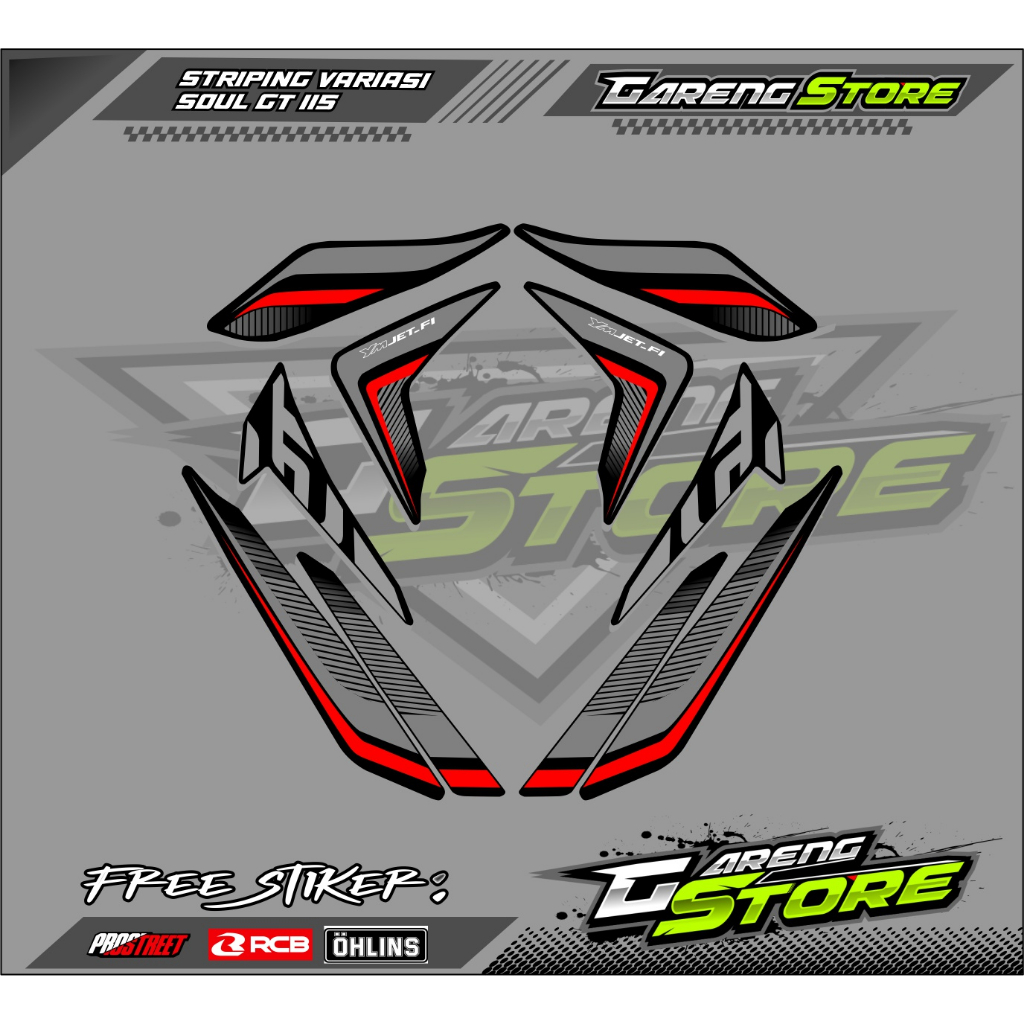 STRIPING VARIASI YAMAHA MIO SOUL GT 115 / STIKER LIST MOTOR YAMAHA SOUL GT 115