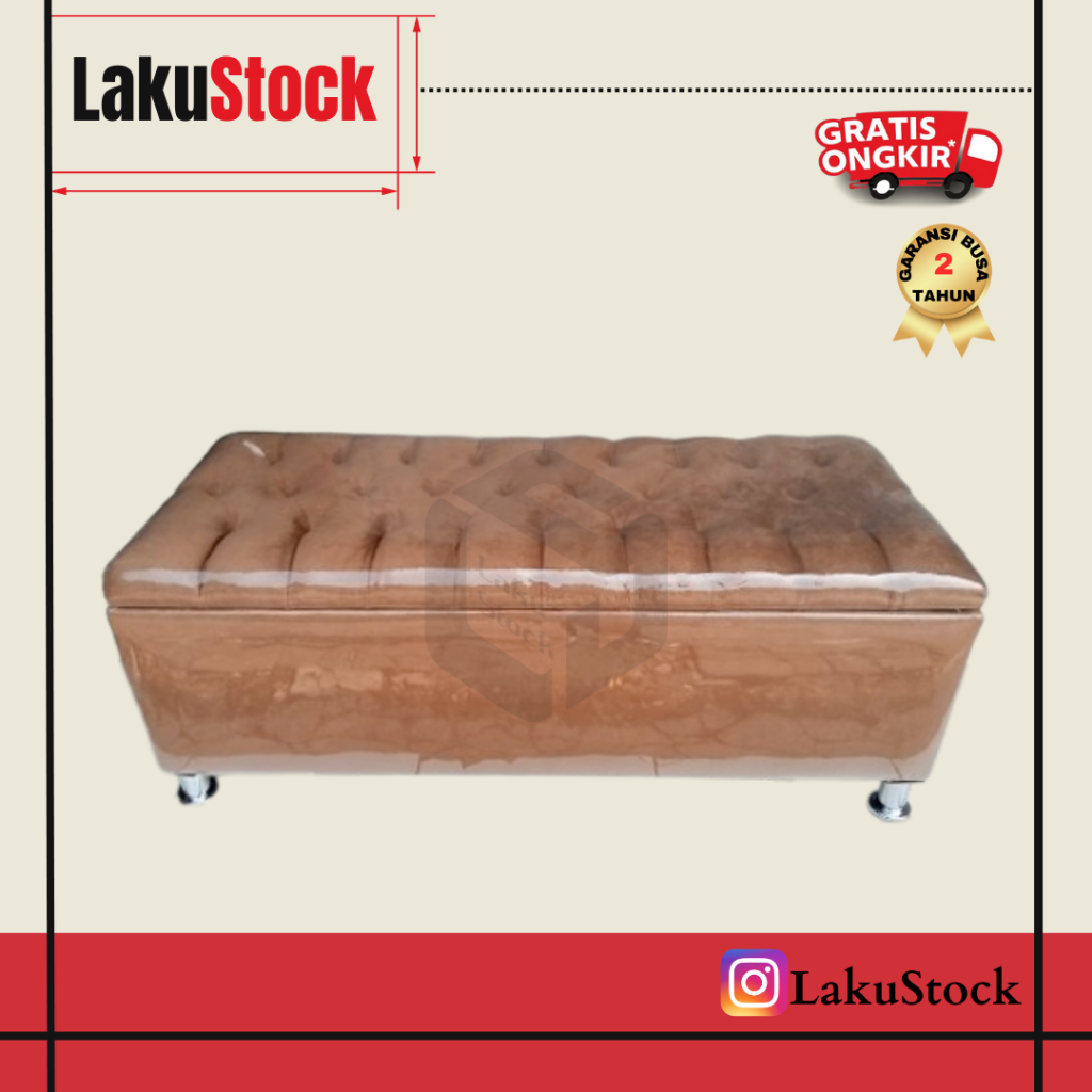Puff Kotak Panjang Puff Kotak Penyimpanan Barang Serbaguna Puff Sofa Storage