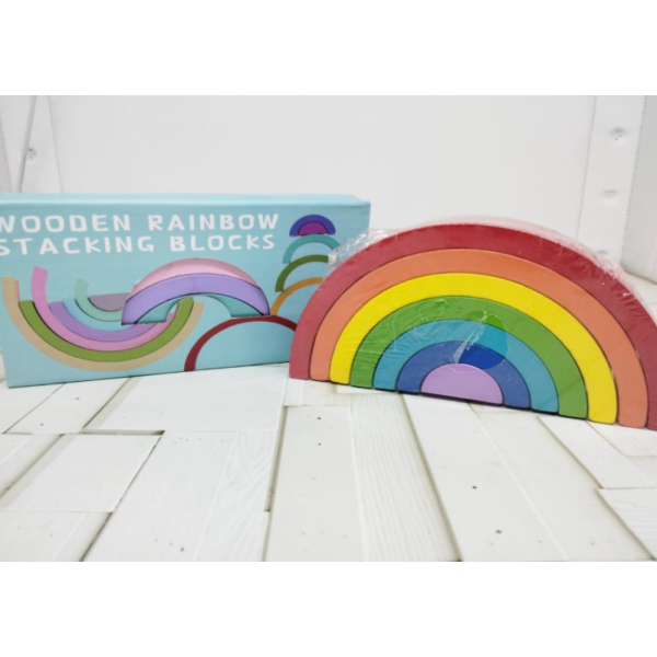 

Dijual mainan edukasi puzzle kayu rainbow/mainan pelangi mengenal warna - MA32-C Murah