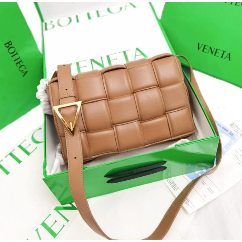 Cassette Intrecciato-leather cross-body bag