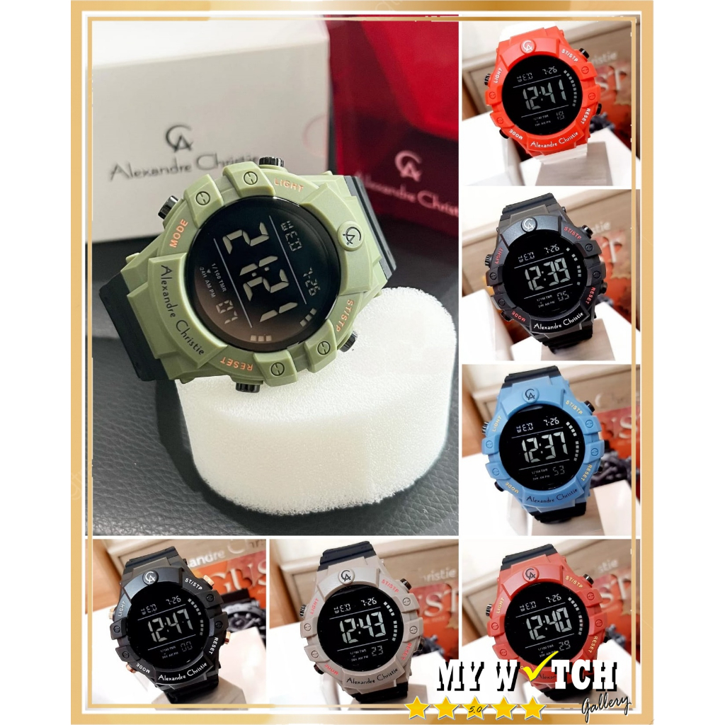 Jam Tangan Alexandre Christie / Alexander Pria AC DIGITAL 9387 MH Original