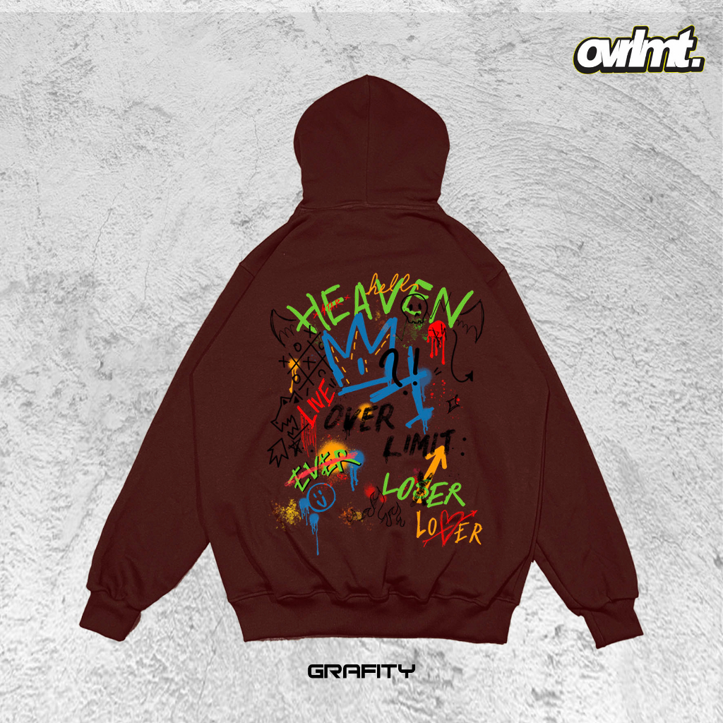 OVERLIMIT | HOODIE  | MAROON | GRAFITI