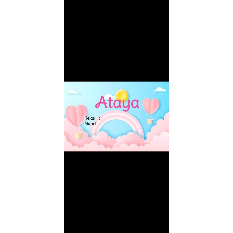 

Sticker Buku Custom Nama Waterproof Unyu