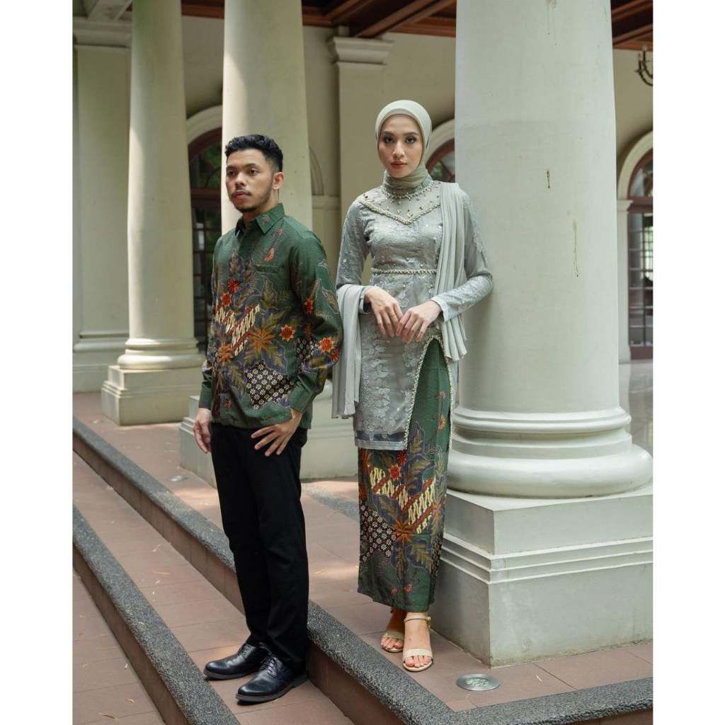 Batik Couple Kebaya Modern Kebaya Tunangan Batik Couple Lamaran Batik Couple  Wisuda Batik Brukat Te