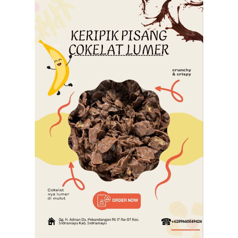 

Keripik Pisang Cokelat Lumer/Banana Chips Choco