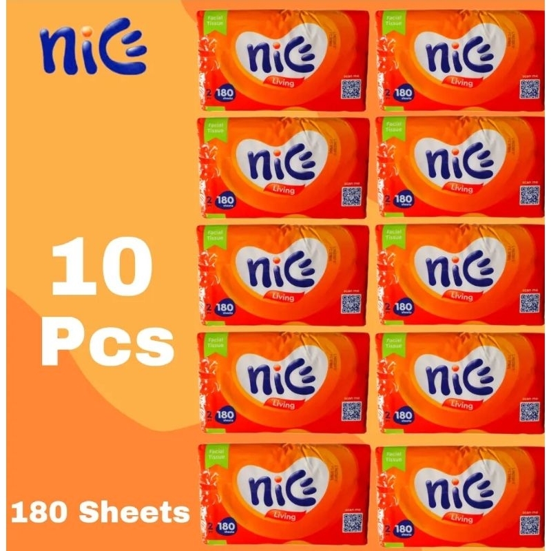 	 tissue NICE 180 Sheet ( Paket 10 pcs )	
