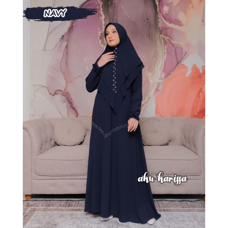 (Promo) Gamis Lebaran Premium Gamis Wanita Set Khimar Syari Jumbo Ceruty Babydoll 2Layer Radiah Nadi