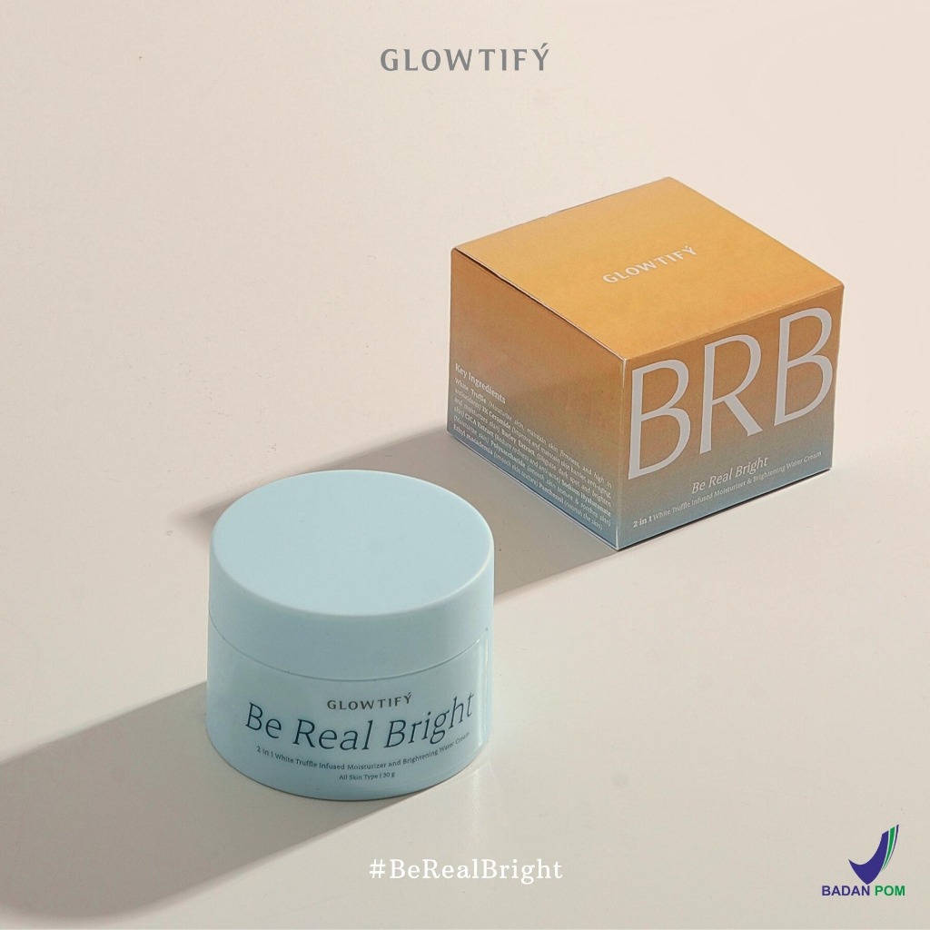 GLOWTIFY BRB Be Real Bright 2 in 1 White Truffle Infused Moisturizer & Brightening Water Cream - Mel