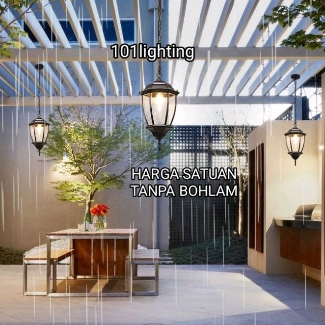 Lampu Gantung Teras Balkon Klasik 21013/H Original High Quality Drip5588