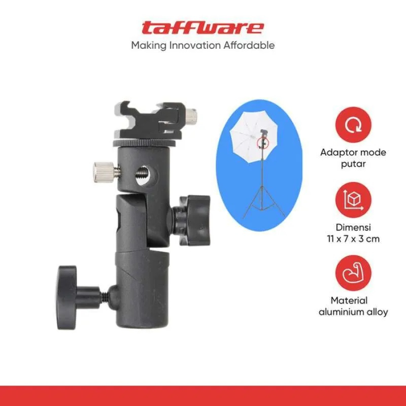 Adapter Flash Payung Tripod Hot Shoe Adapter Swivel