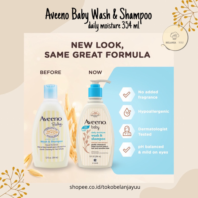 Aveeno Baby Wash & Shampoo 354ML