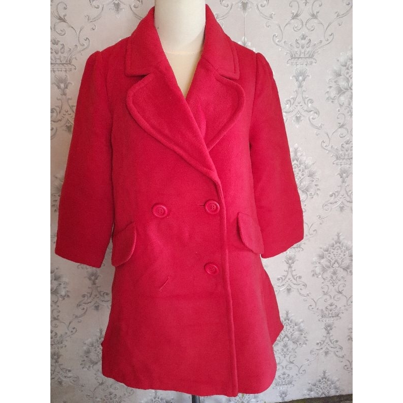 Coat wool wanita/Coat wool import/Coat winter spring autumn/Coat wool premium/Coat korean style