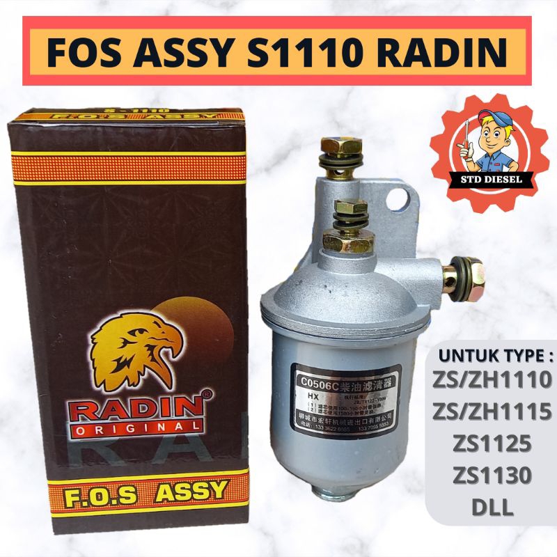 FOS ASSY MERK RADIN S1110 S1115 S1125 S1130 ZH1110 ZH1115 FUEL OIL STRAINER SARINGAN SOLAR FILTER SO
