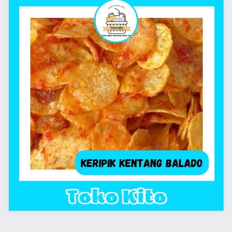 

KERIPIK KENTANG BALADO -200 GR / KERIPIK KENTANG PEDAS MANIS / KERIPIK KENTANG PEDAS