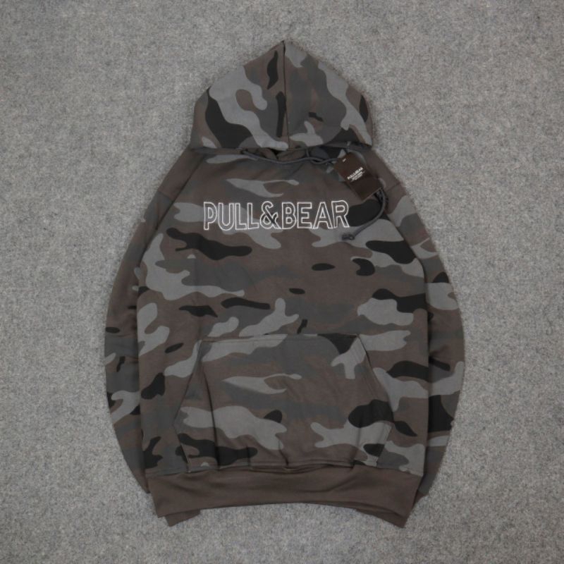 Jacket Sweater Hoodie Jumper Pull Over Pull&Bear Camo Army Unisex  Original 100% Premium Import Baha