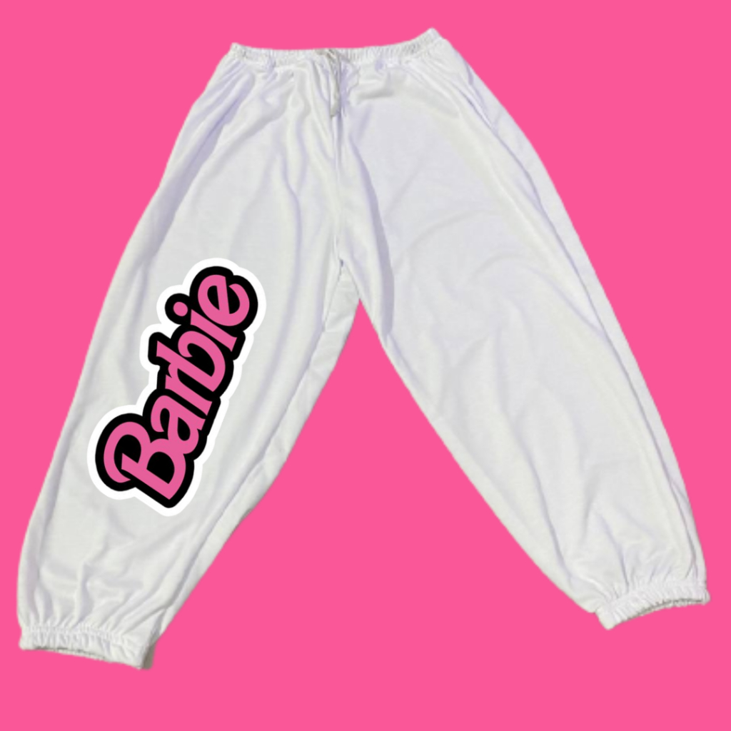 Clothing May - Celana Jogger Wanita Allsize Karakter Barbie Simple Bahan Babyterry