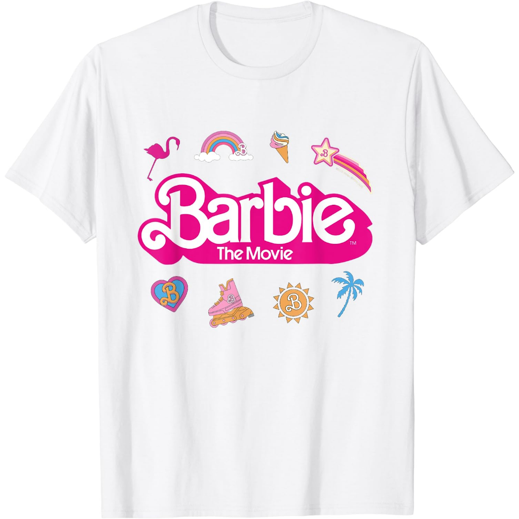 Baju anak Barbie The Movie - Movie Logo Icons T-Shirt Kaos Anak Pakaian anak Fashion Bayi Fashion Bo