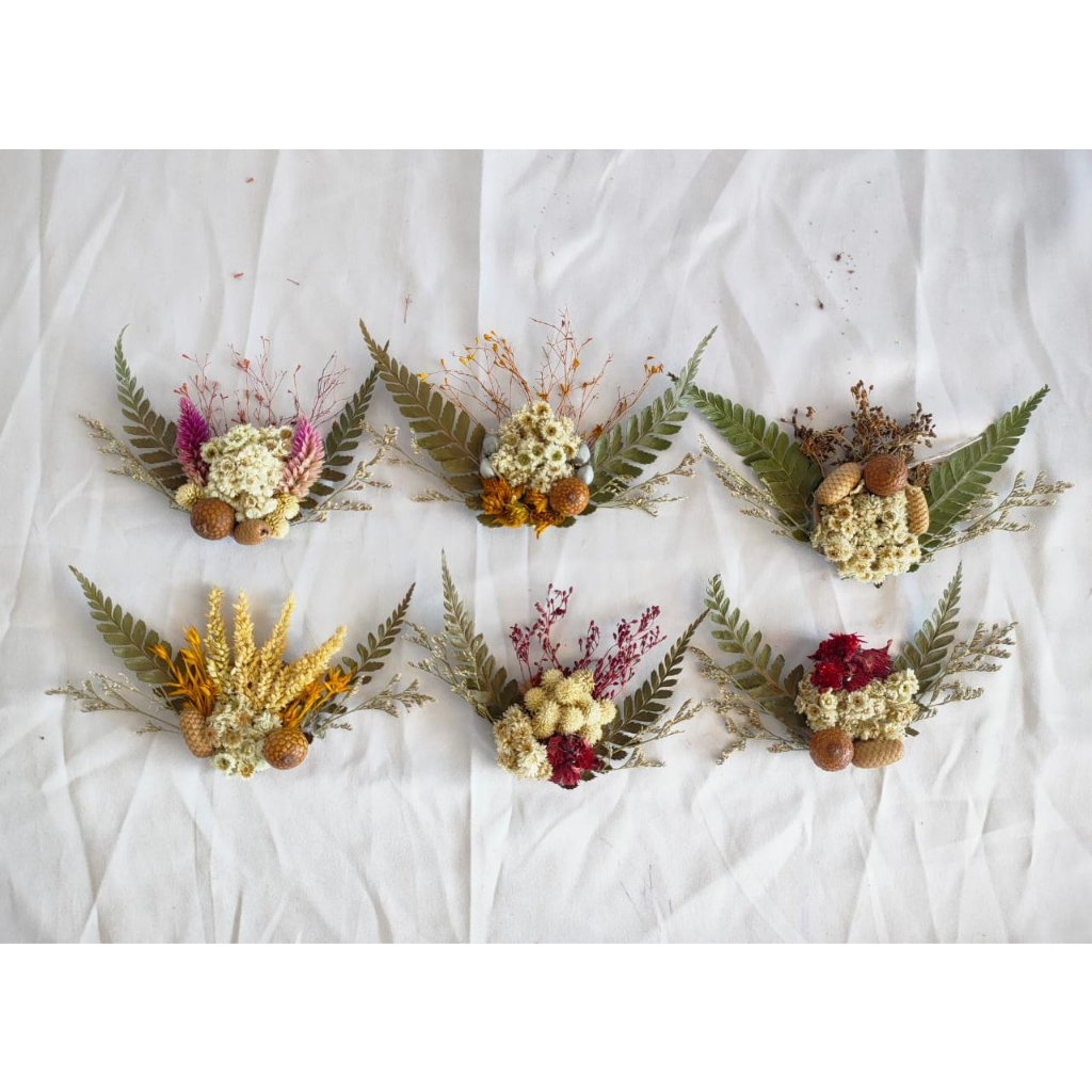 FG-Hiasan Mahar Hiasan Sudut Mahar Bunga Kering Rangkaian Bunga Sudut Hiasan Buket Bunga Kering