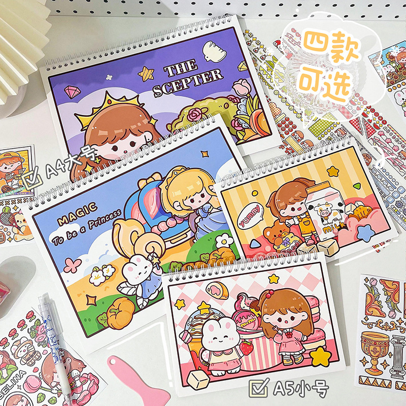

BUKU TEMPEL STIKER AESTHETIC MOMO GIRL & CAPYBARA KAPIBARA STICKER BOOK IMPORT