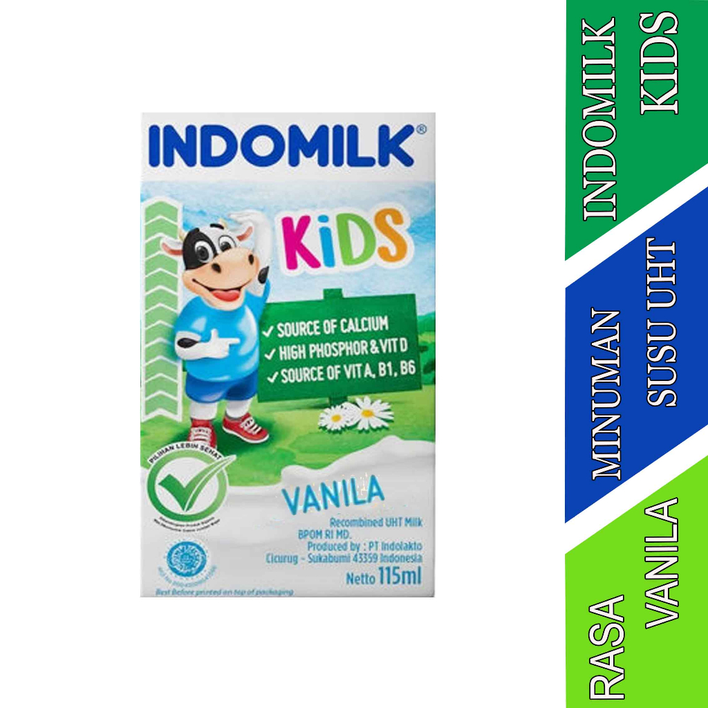 

Susu Rasa Vanilla - Indomilk Kids - Minuman Susu UHT - 115ml