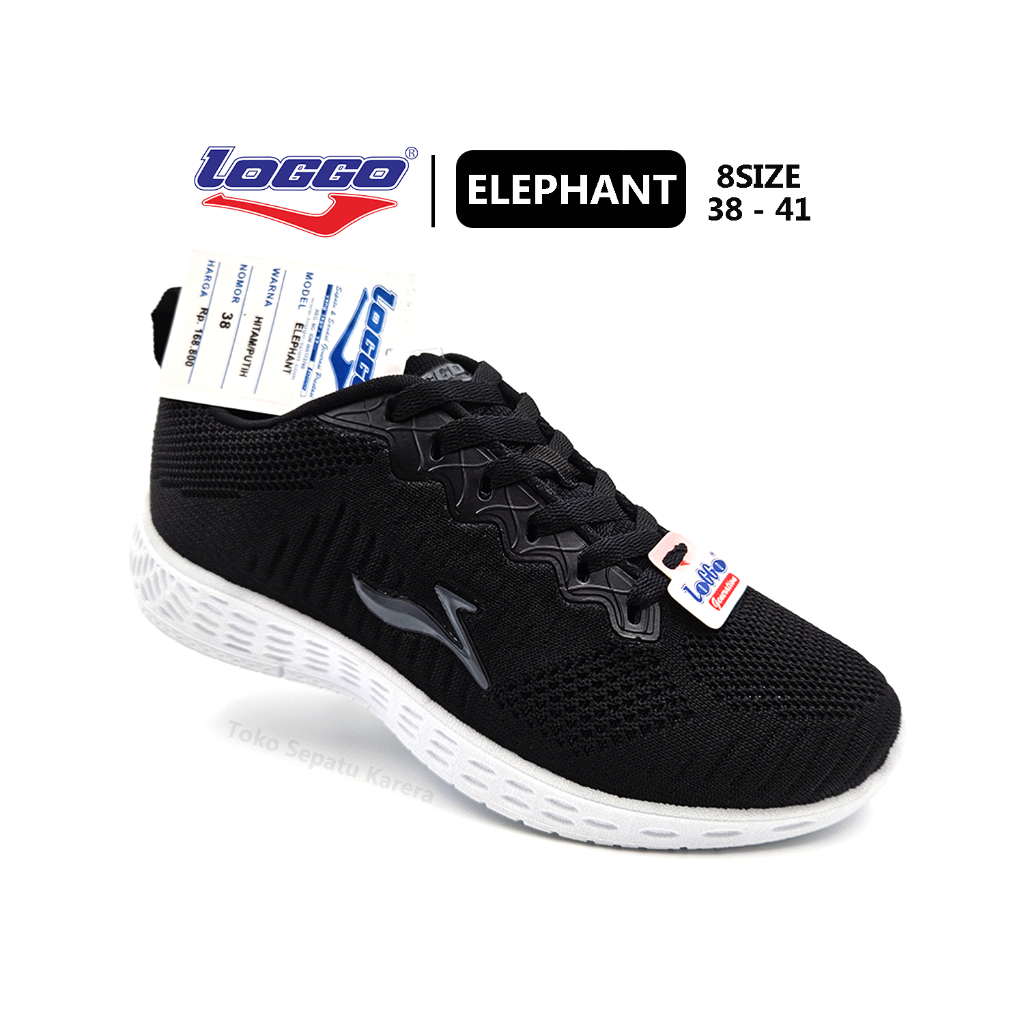 Sepatu Sekolah Anak SMP SMA Laki Laki – Sepatu Pria – LOGGO – ELEPHANT – Size 38-41 – Sneakers