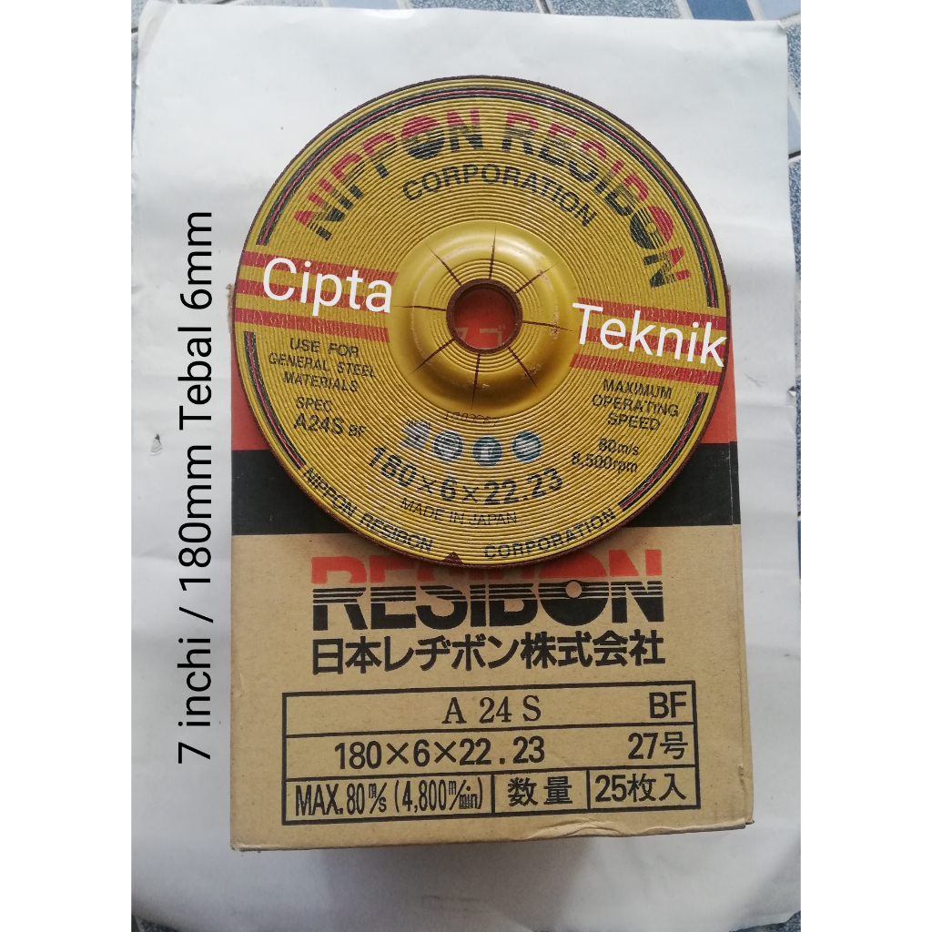 Batu Gerinda Poles Nippon Resibon 7 inchi Mata Gurinda 7inch