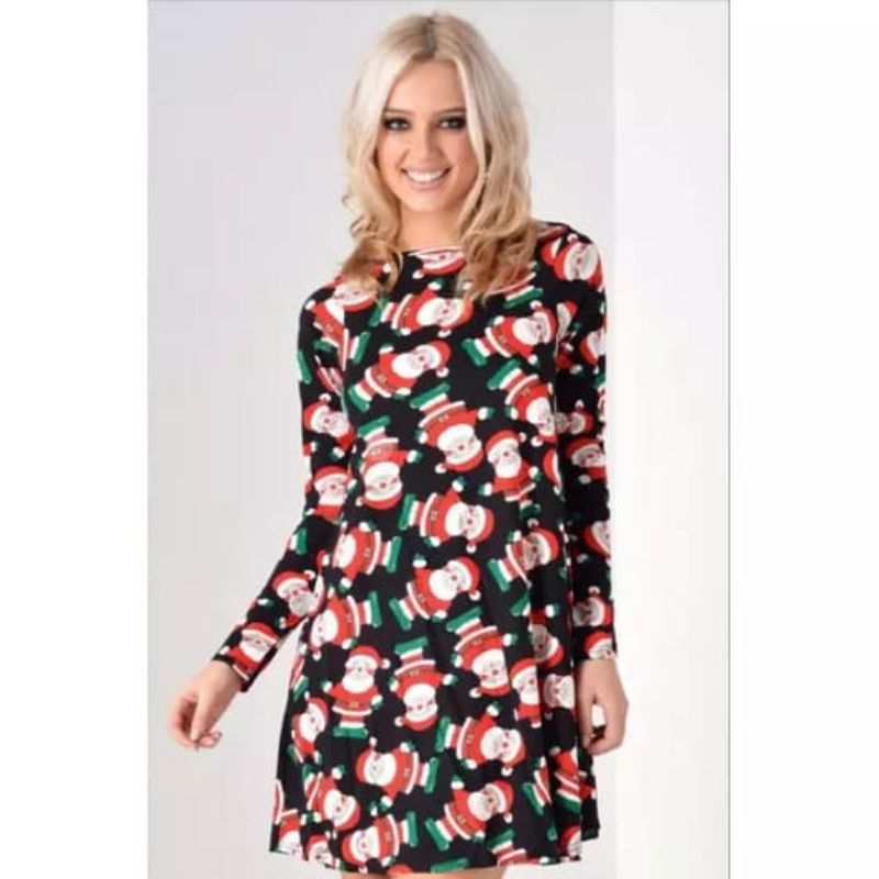 Dress Natal Santa Claus Christmas Dress Up Big Size