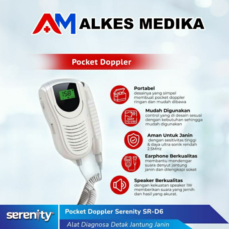 SERENITY Doppler SR-D6 / Doppler Serenity LCD / Fetal Doppler