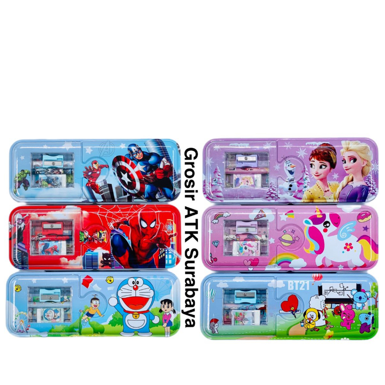 

Kotak Tempat Pensil Kaleng Disney Avenger Frozen Fancy 6