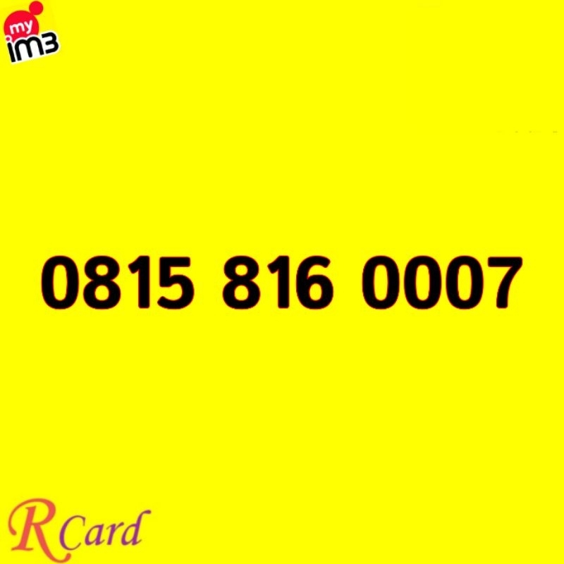Perdana Nomor Cantik Indosat Im3 11 Digit 007 Bond 816 0007