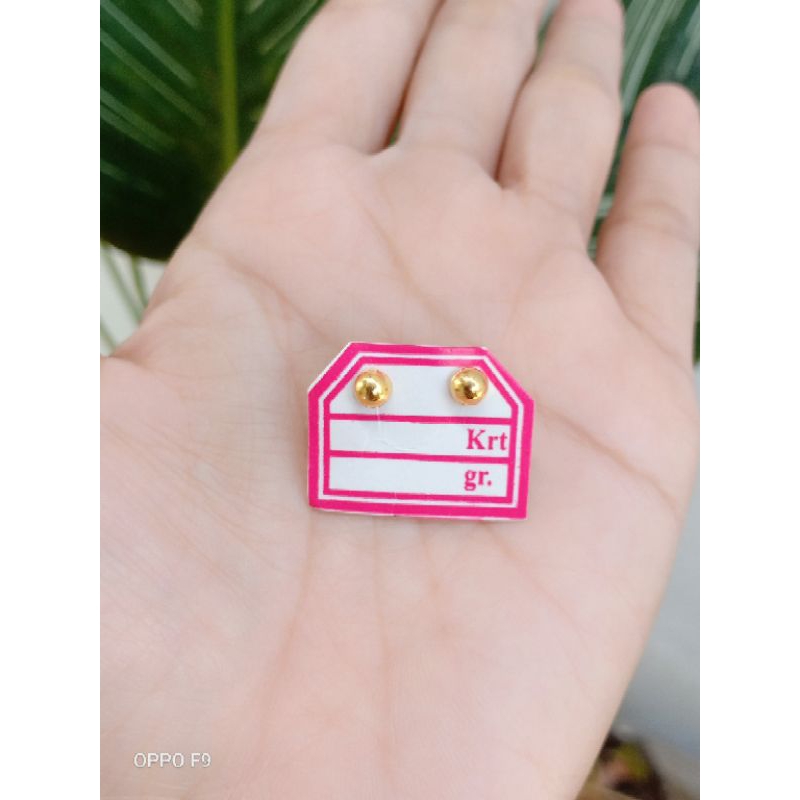 giwang bayi dn anak perak lapis emas 22k