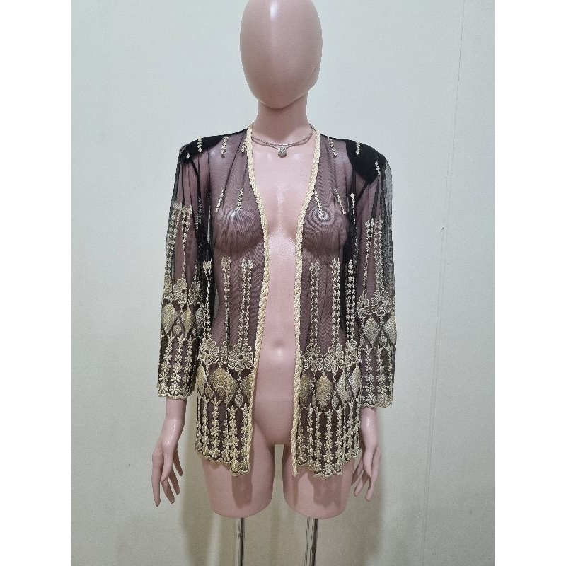 Outer tile gold bordir pesta