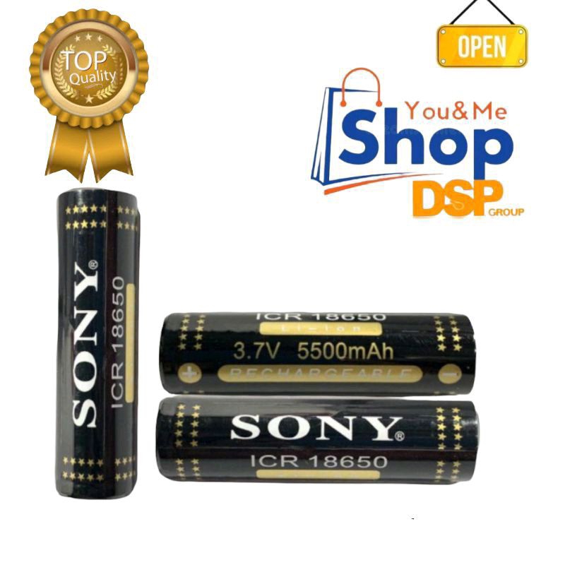 Battre cas Sony ICR 18650 3.7V 5500mah kepala cocok untuk baterai senter anda dan elektronik lainnya